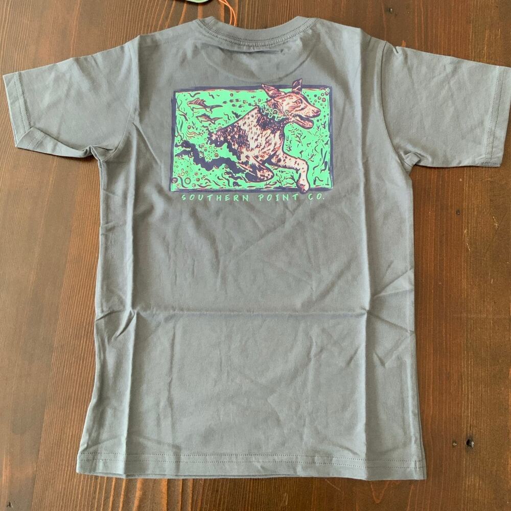 Southern Point Co. short-sleeve t-shirt signature "Gunner" dog logo‎ NWT